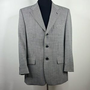 KASPER Men’s Black White Checkered Blazer Jacket L